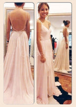 Pink Great Sweep Train Chiffon Prom Dresses