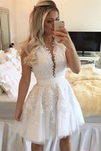 Brova Tulle Natural Appliques Lace Zipper Scoop Prom Dresses