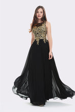 Black Floor-length Illusion-Embroidered Top Prom Dresses Online Sale