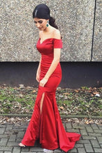 Red Astonishing Sweep Train Sheath/Column V-neck Prom Dresses