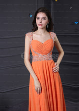 Honorable Queen Anne A-Line Sleeveless Long Prom Dresses Beadings