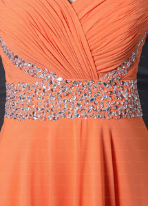 Honorable Queen Anne A-Line Sleeveless Long Prom Dresses Beadings