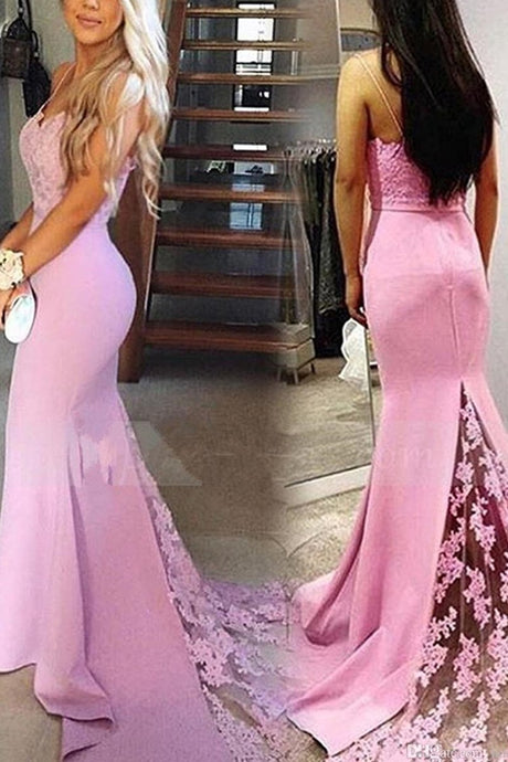 Mature Trumpet/Mermaid Spaghetti Straps Sleelvess Evening Dresses