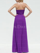 Grape Chic Chiffon A-line/Princess Long/Floor-length Sleeveless Bridesmaid Dresses