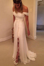 Charming Sleeveless Natural Lace Ivory Sheath/Column Wedding Dresses