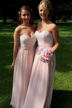 Luxury A-line/Princess Chiffon Applique Dropped Sweetheart Bridesmaid Dresses