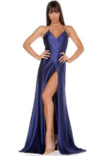 Junoesque A-line V-neck Sleeveless Evening Dresses with Split