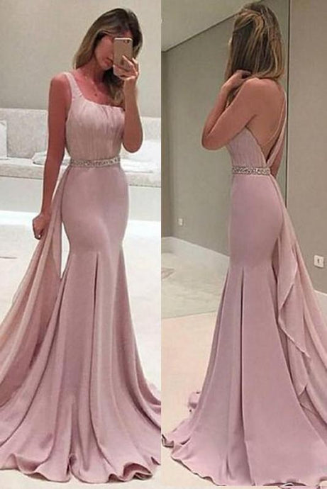 Enchanting Zipper Square Neckline Natural Chiffon Prom Dresses