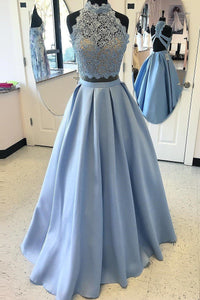 Ball Gown Sleeveless Criss-cross Beading Long Satin Prom Dresses