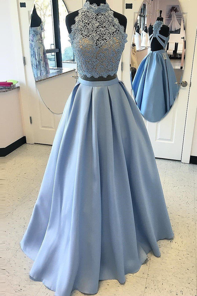 Ball Gown Sleeveless Criss-cross Beading Long Satin Prom Dresses