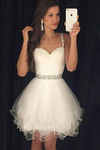 White Fantastic Natural A-line Sweetheart Prom Dresses
