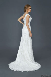 Lace Bateau Neckline and Satin Belt Wedding Dresses