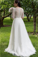 Latest Ivory Organza Scoop A-line/Princess Wedding Dresses