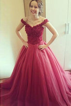 Remarkable Organza Off The Shoulder Applique Floor-length Lace-up Evening Dresses