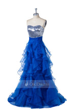 Strapless Sweetheart Layers Tulle Prom Dresses