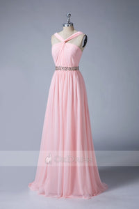 A-Line Sleeveless Chiffon Bridesmaid Dress