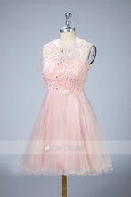 A-Line Short Sleeveless Homecoming Prom Dresses