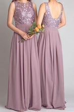 Astonishing Scoop Neck Chiffon Zipper Up at Side Prom Dresses