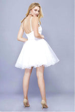 A-line/Princess Spaghetti Straps Sleeveless Short Formal Prom Dresses