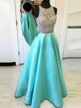 Alluring Beading Natural A-line Prom Dresses