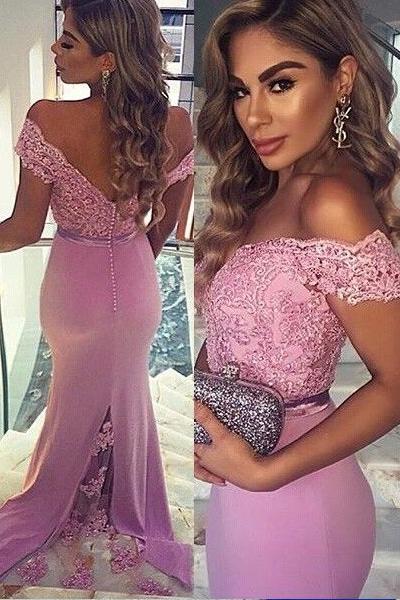 Particular Trumpet/Mermaid Off-the-shoulder V-neck Evening Dresses