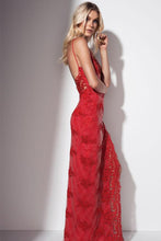 Lace Delicate Evening Dresses with Front Opening Fork