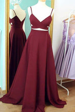 Courtlike A-line Sleeveless Natural V-neck Prom Dresses