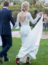 Ivory Brilliant V-neck Sheath/Column Chiffon Natural Wedding Dresses