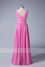 V Back A-Line Bridesmaid Dresses