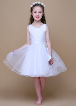 Outstanding White Sleeveless Zipper Flower Girl Dresses