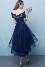 Sexy High-low Off-the-Shoulder Lace-up Prom Dresses with A Sash