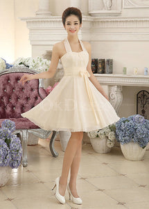Magnificent Lace-up Short/Mini A-Line Halter Homecoming Dresses