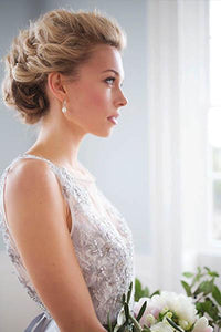 Illusion A-line/Princess Illusion Bodice Sleeveless Wedding Dresses
