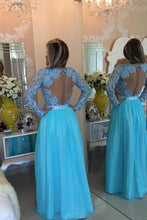 Amazing New-Arrival A-line Long Sleeves V-neck Prom Dresses