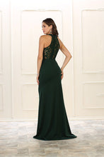 Sheath/Column Sleeveless Halter Beading Long Prom Dresses