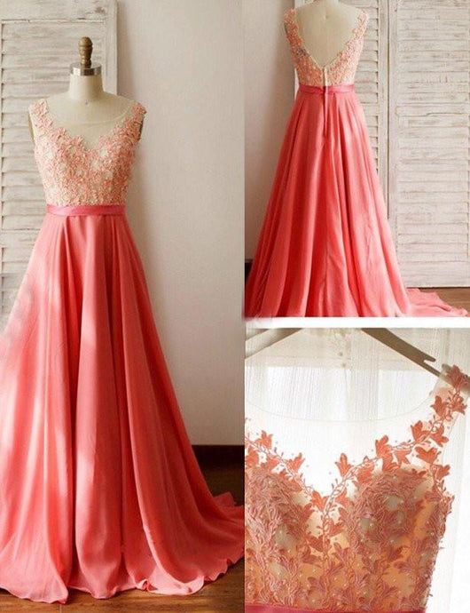 Affordable Sleeveless Natural Zipper Chiffon Coral Bridesmaid Dresses