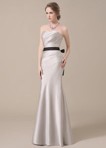 Eye-catching Satin Natural Trumpet/Mermaid Bridesmaid Dresses