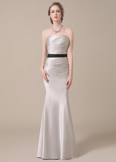 Eye-catching Satin Natural Trumpet/Mermaid Bridesmaid Dresses