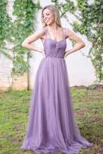 Chic Tulle Strapless Bridesmaid Dresses with Sheer Illusion Sleeves