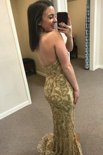 Sexy Trumpet/Mermaid  Sleeveless Halter Prom Dresses