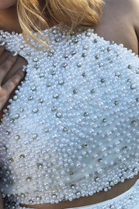 Tulle Beading Sleeveless Floor-Length Prom Dresses