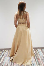 A-Line/Princess Floor-Length Zipper up Sleeveless Prom Dresses