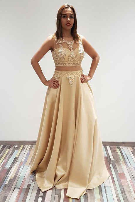 A-Line/Princess Floor-Length Zipper up Sleeveless Prom Dresses