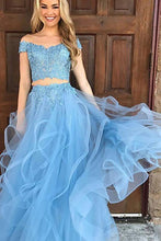 Off-the-Shoulder Tulle Floor-Length Prom Dresses