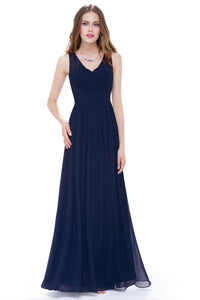A-Line/Princess Chiffon Floor-Length Evening Dresses
