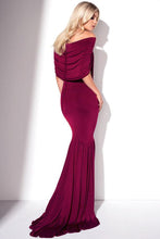 Cape-tyle Pleated Bodice Trumpet/Mermaid Long Evening Dresses