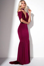 Cape-tyle Pleated Bodice Trumpet/Mermaid Long Evening Dresses