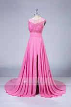 Illusion Prom Dresses with Slit