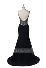 Sweetheart Mermaid Black Beading Evening Dresses