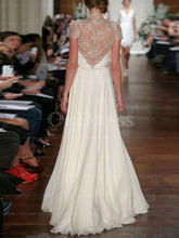 Beautiful Short Sleeve A-line/Princess Chiffon Wedding Dresses